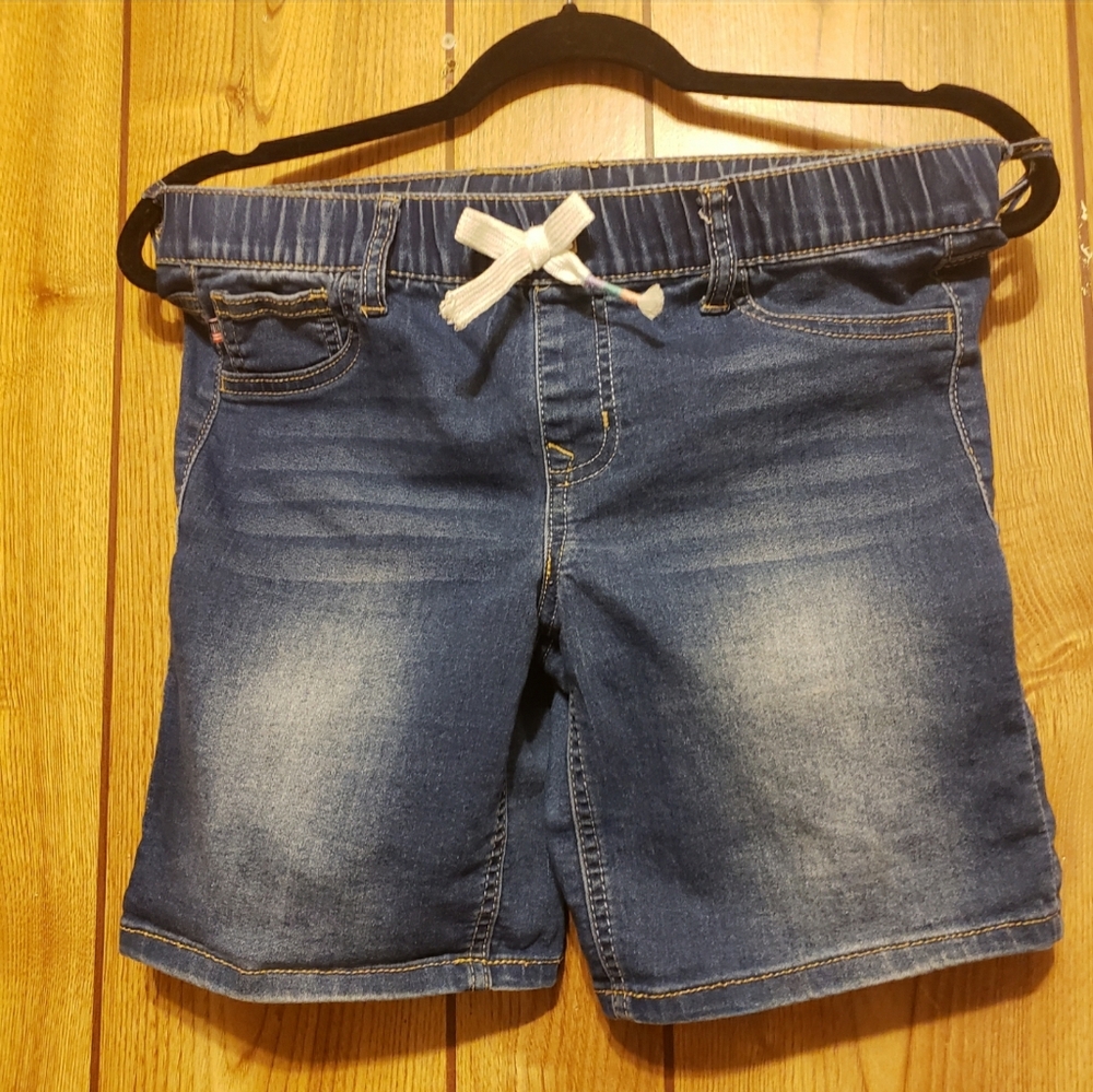 Vigoss Shorts, Girls XL 16, Denim Blue, Malibu Mid-Shorts, Elastic Waist.